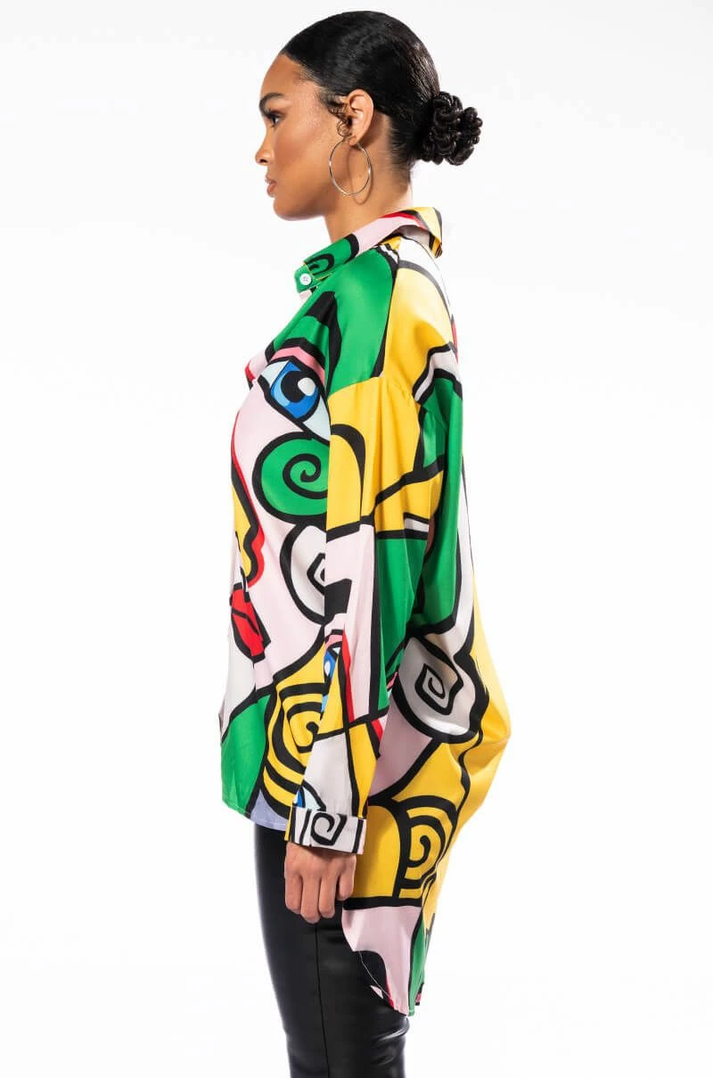 ALL EYES ON YOU BUTTON DOWN BLOUSE - Image 5