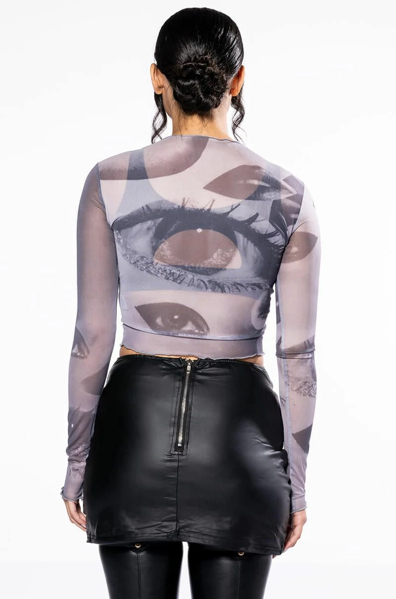 ALL EYES ON YOU LONG SLEEVE MESH TOP - Image 7