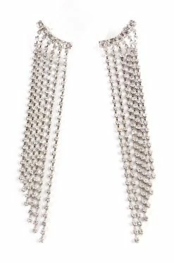 ALL THAT GLITTERS CASCADING RHINESTONE EARRINGS