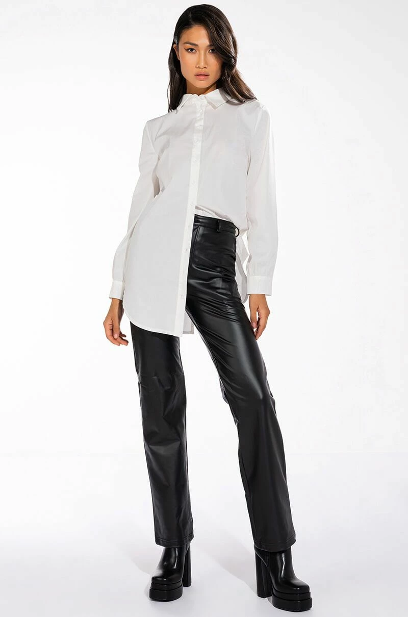 ALLURE OPEN BACK BUTTON DOWN BLOUSE - Image 3