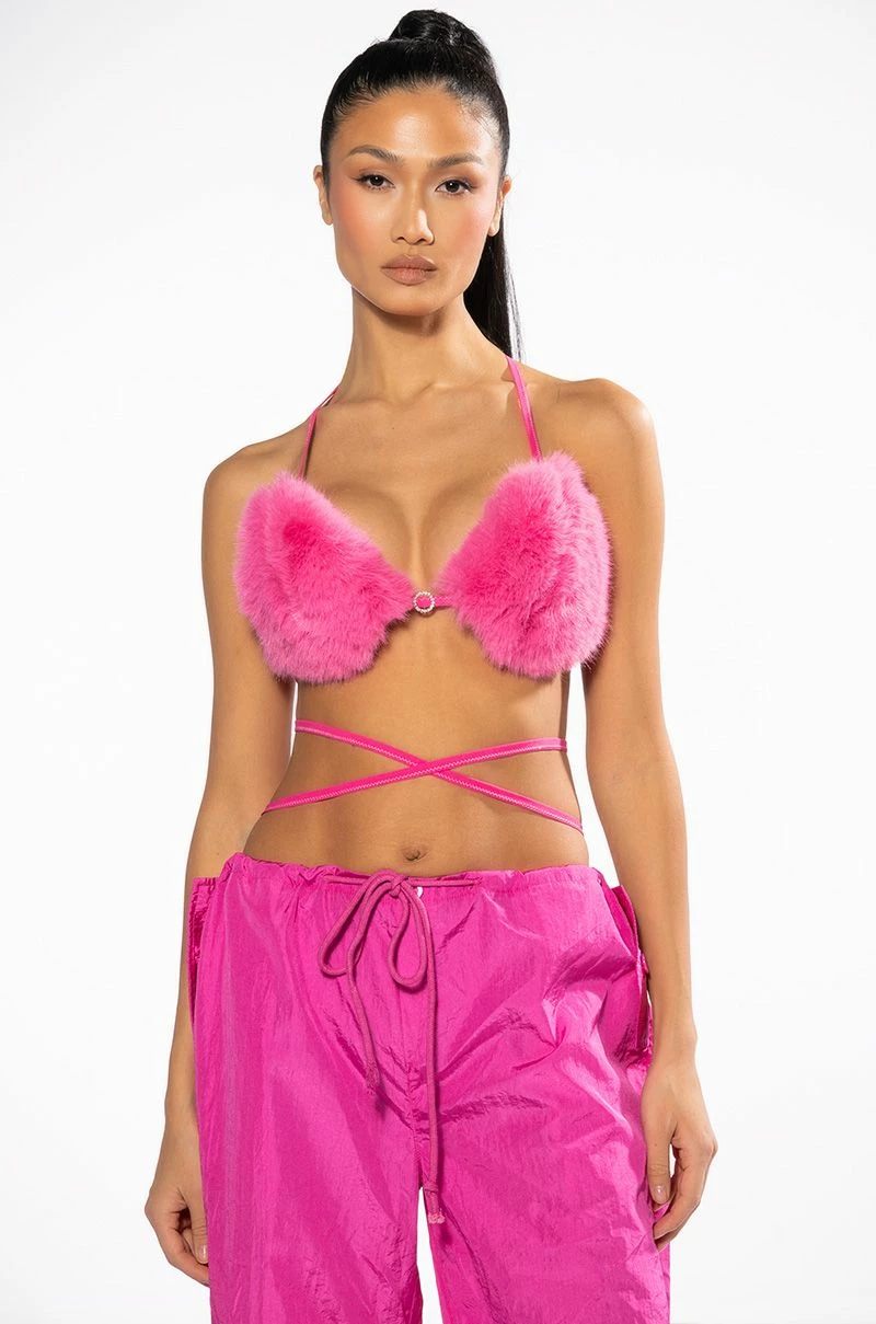 SUCH A DOLL FAUX FUR BRALETTE - Image 4