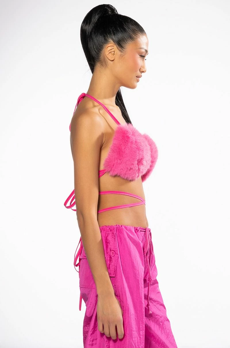 SUCH A DOLL FAUX FUR BRALETTE - Image 5