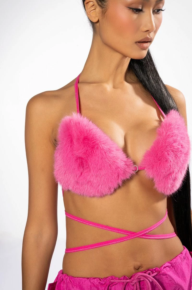 SUCH A DOLL FAUX FUR BRALETTE - Image 7