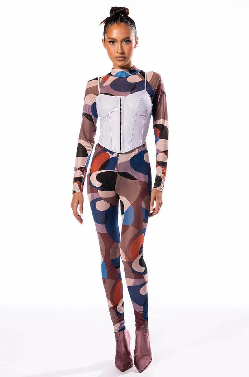 BE ABOUT IT SLEEVELESS FAUX LEATHER CORSET - Image 2