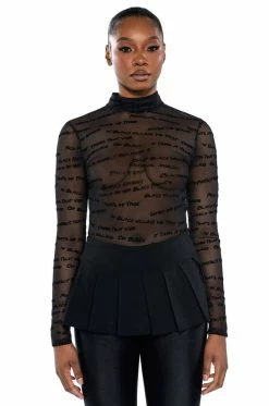 BLACK VILLAGE FOUNDATION LOGO MESH BODYSUIT