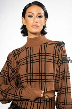 BLAIR BUCKLE KNIT LONG SLEEVE TOP