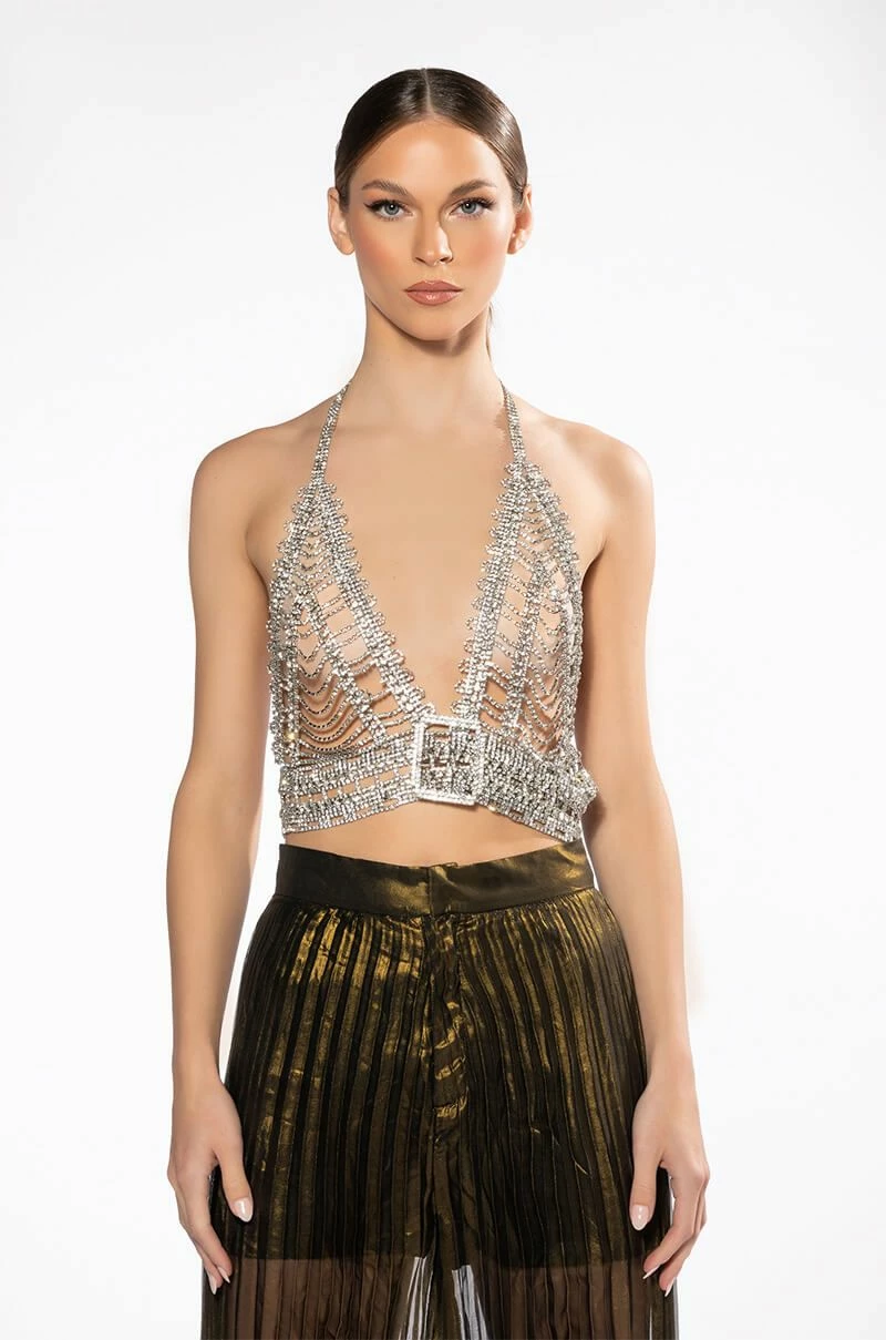 BREATHTAKING RHINESTONE BRA TOP - Image 2