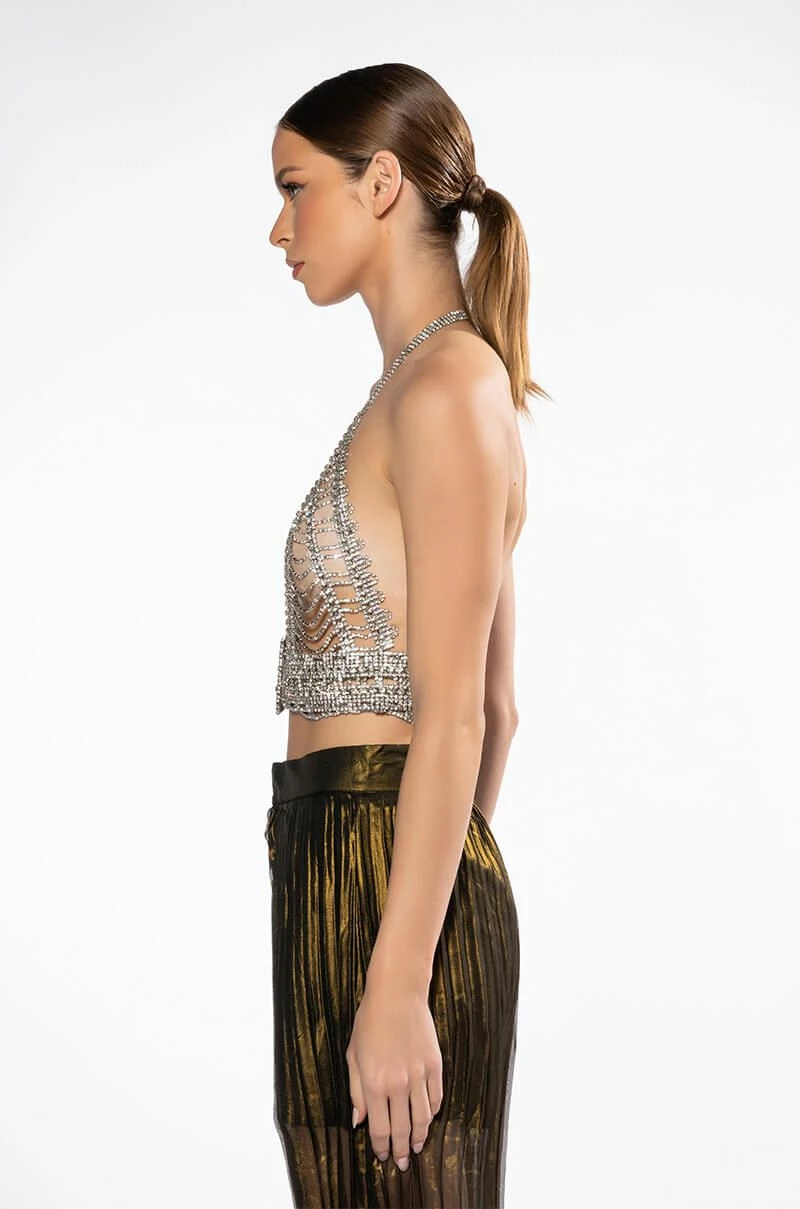 BREATHTAKING RHINESTONE BRA TOP - Image 3