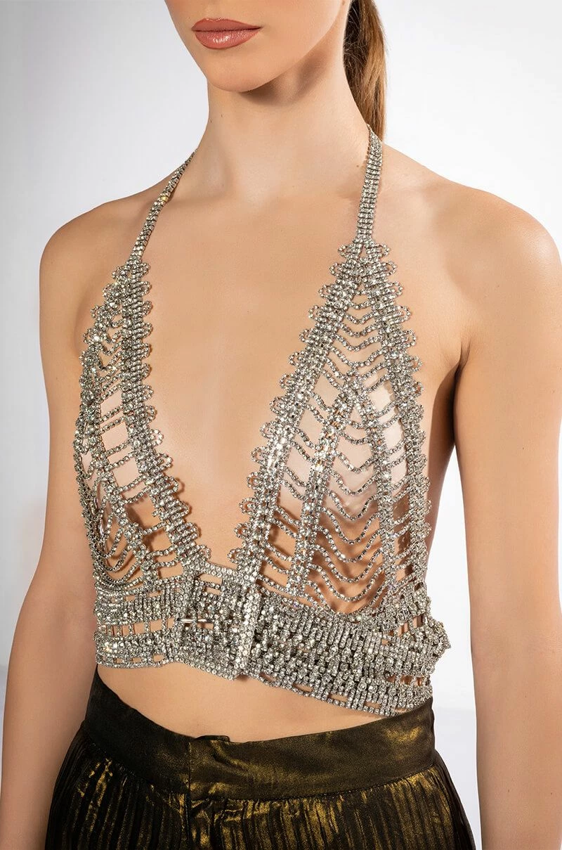 BREATHTAKING RHINESTONE BRA TOP - Image 5