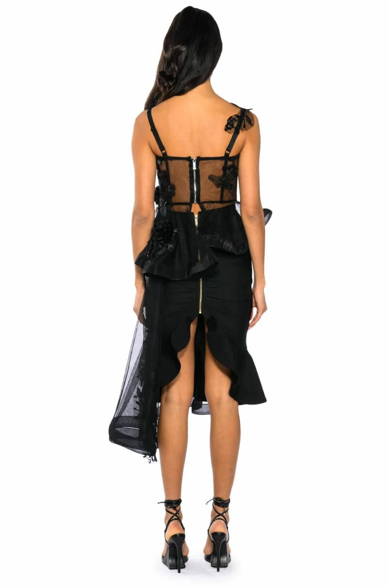 CAMILLA FLORAL EMBROIDERED HIGH LOW PEPLUM TOP - Image 5