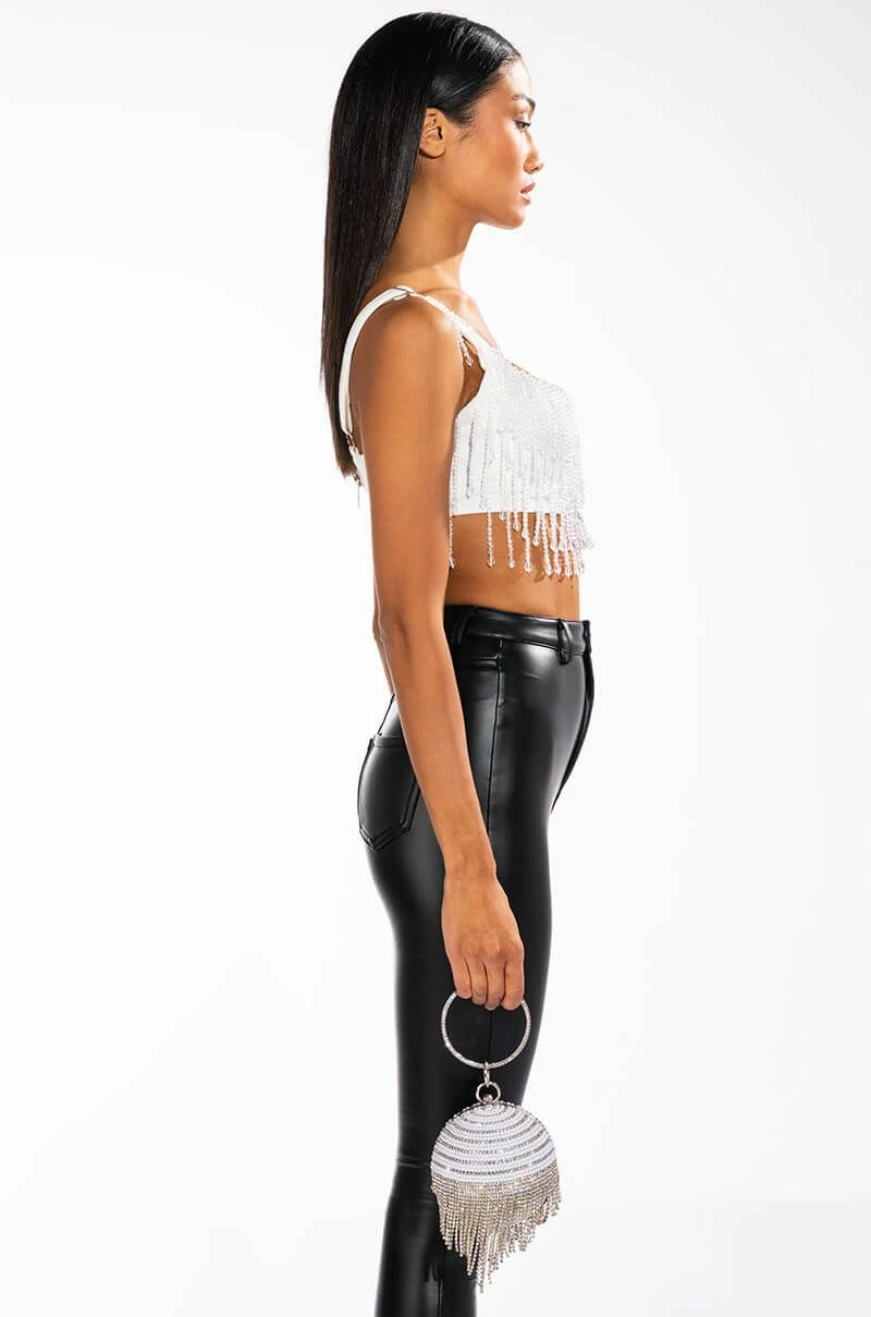 CHA CHA SLIDE BEADED CROP TOP - Image 4
