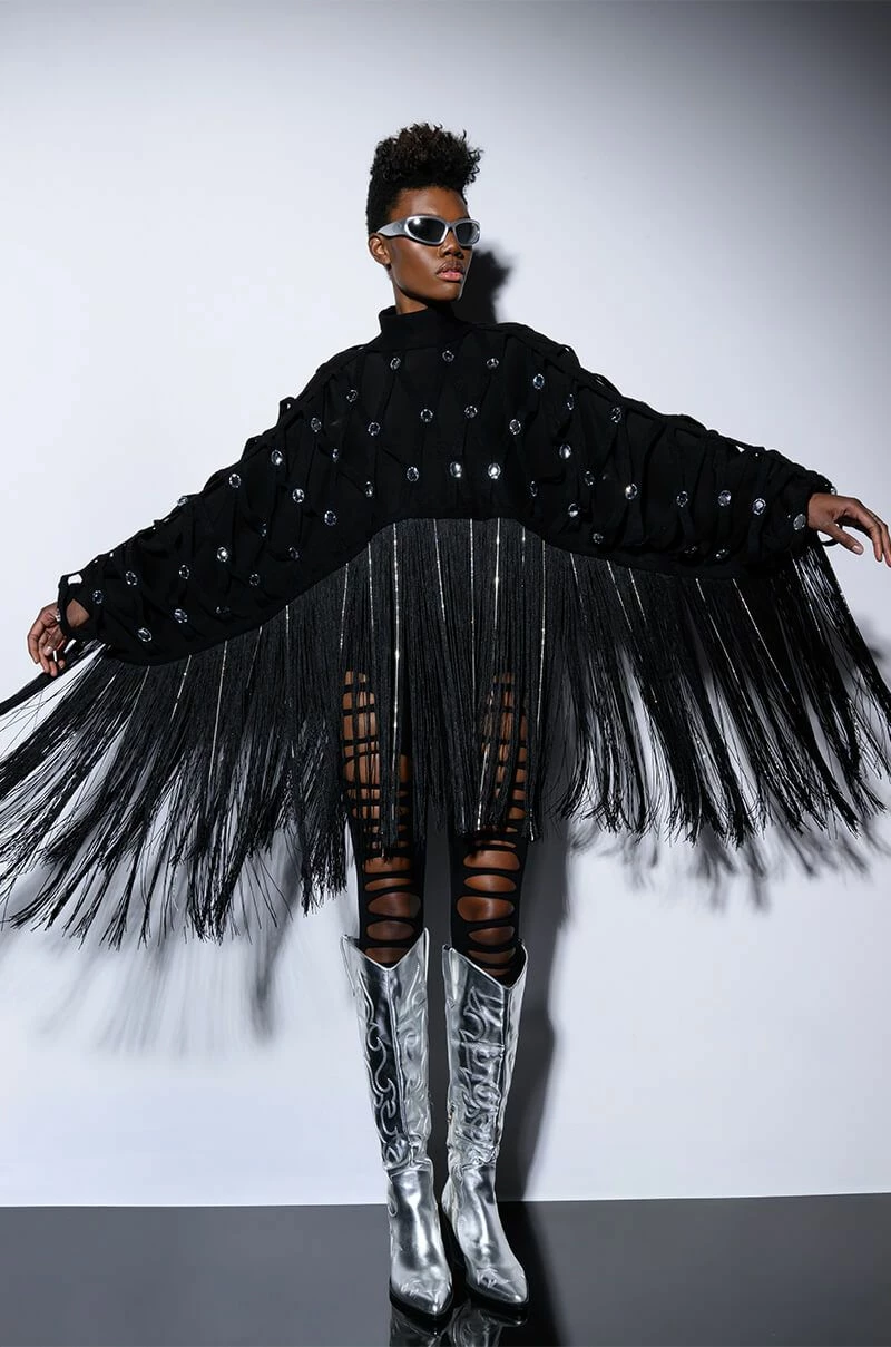 CITY LIVIN FRINGE SWEATSHIRT - Image 3