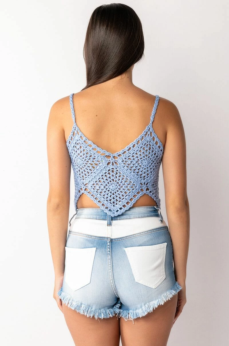 CLEAR SKIES CROCHET CROP TOP - Image 6