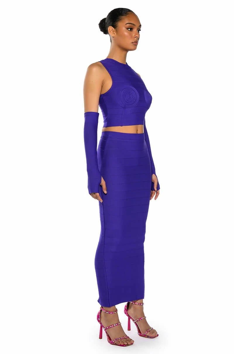 COULD ONLY DREAM STRUCTURED TANK AND MIDI SKIRT SET - Image 5