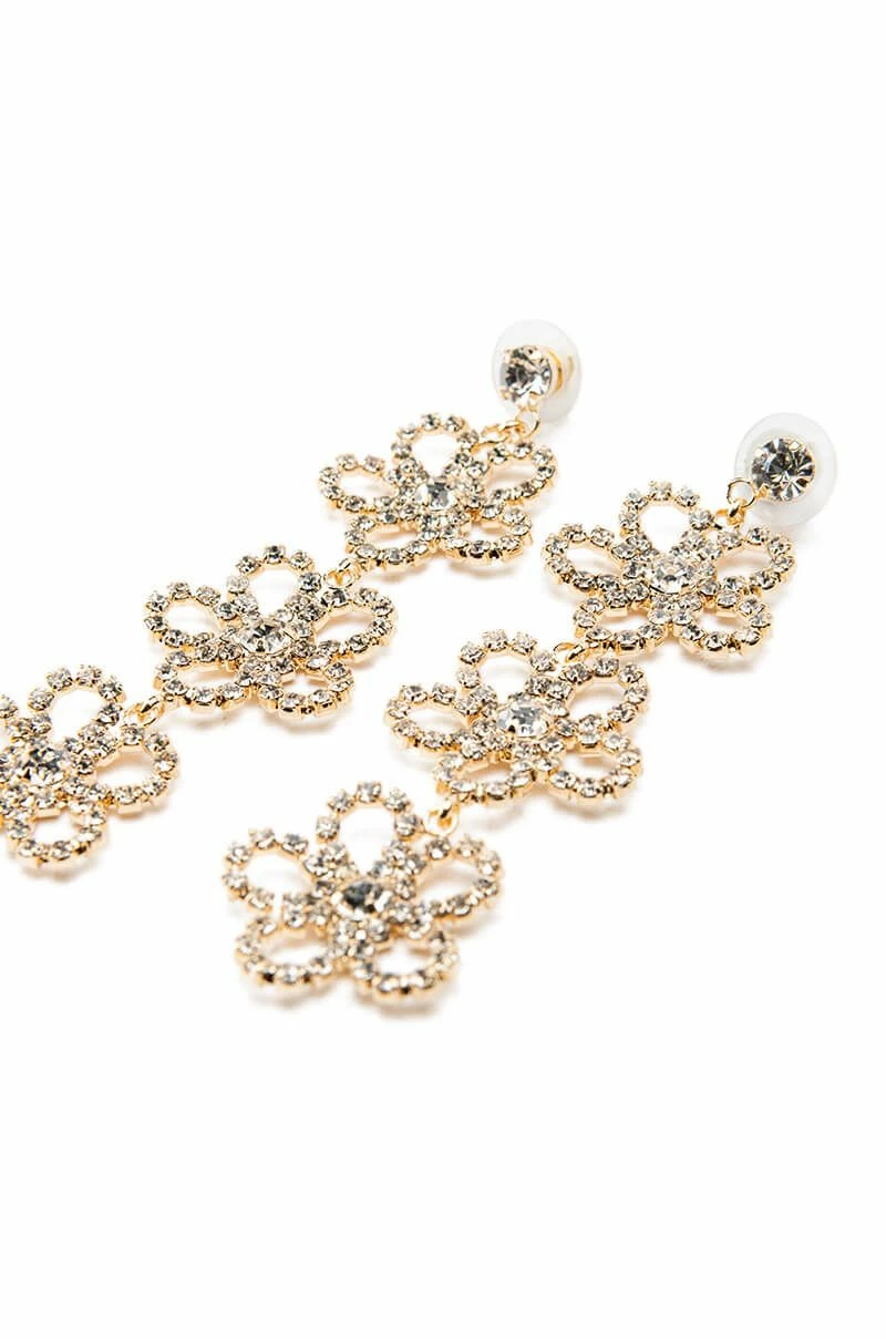 DAISY LOVE RHINESTONE DANGLE EARRINGS - Image 2
