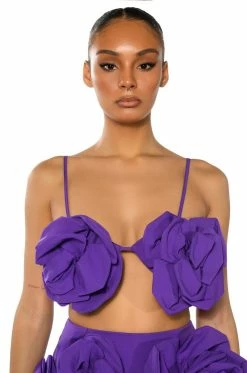 WHAT ITS LIKE FLORAL APPLIQUE BRALETTE