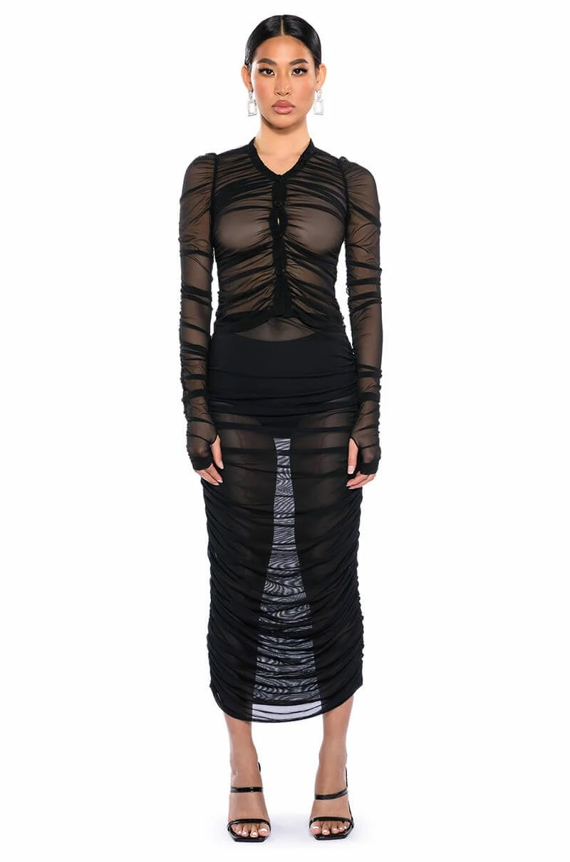 DASHING MESH TIGHT FITTED BUTTON DOWN - Image 3