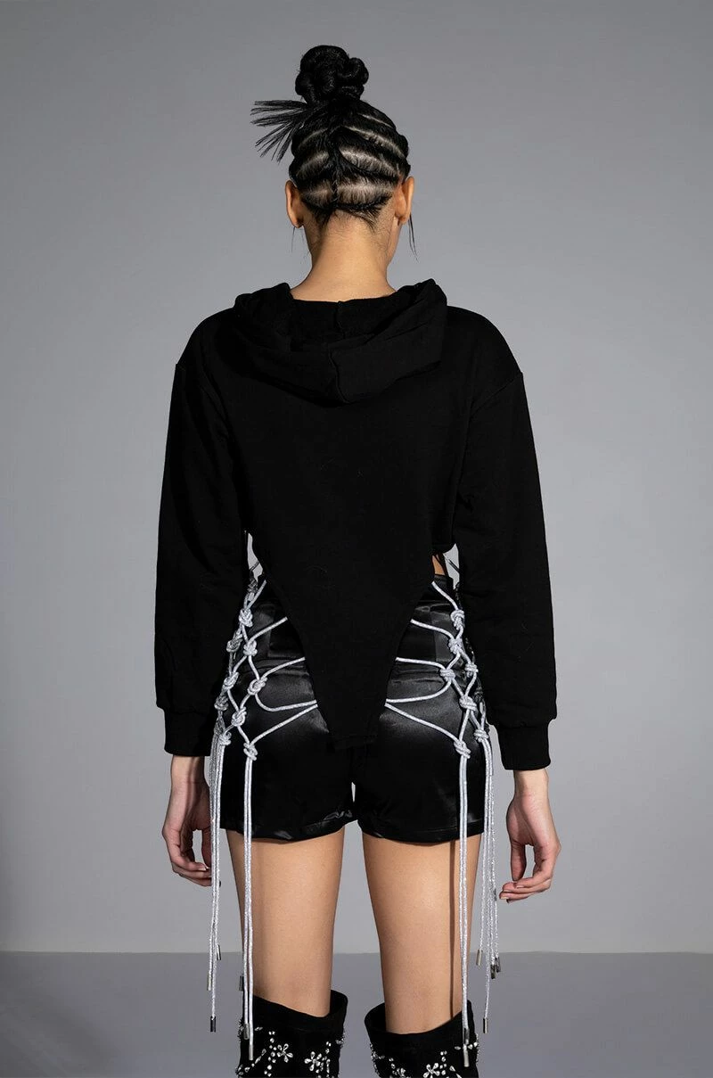 DAY N NIGHT RHINESTONE FRINGE HOODIE - Image 5
