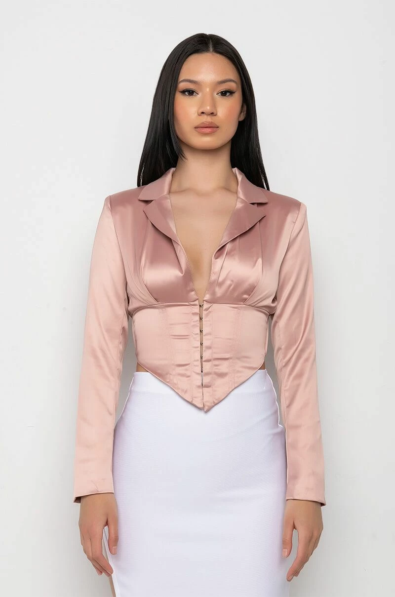 DELETE MY NUMBER SATIN BLOUSE - Image 3