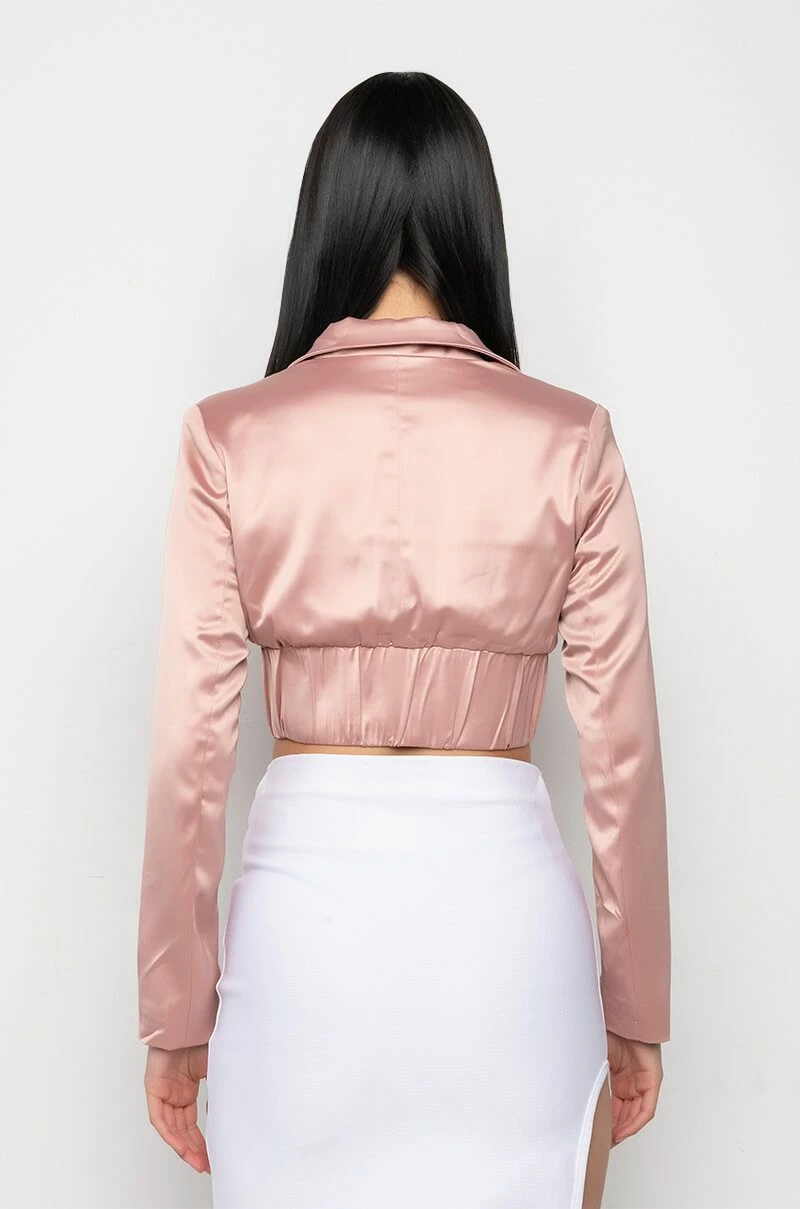 DELETE MY NUMBER SATIN BLOUSE - Image 5