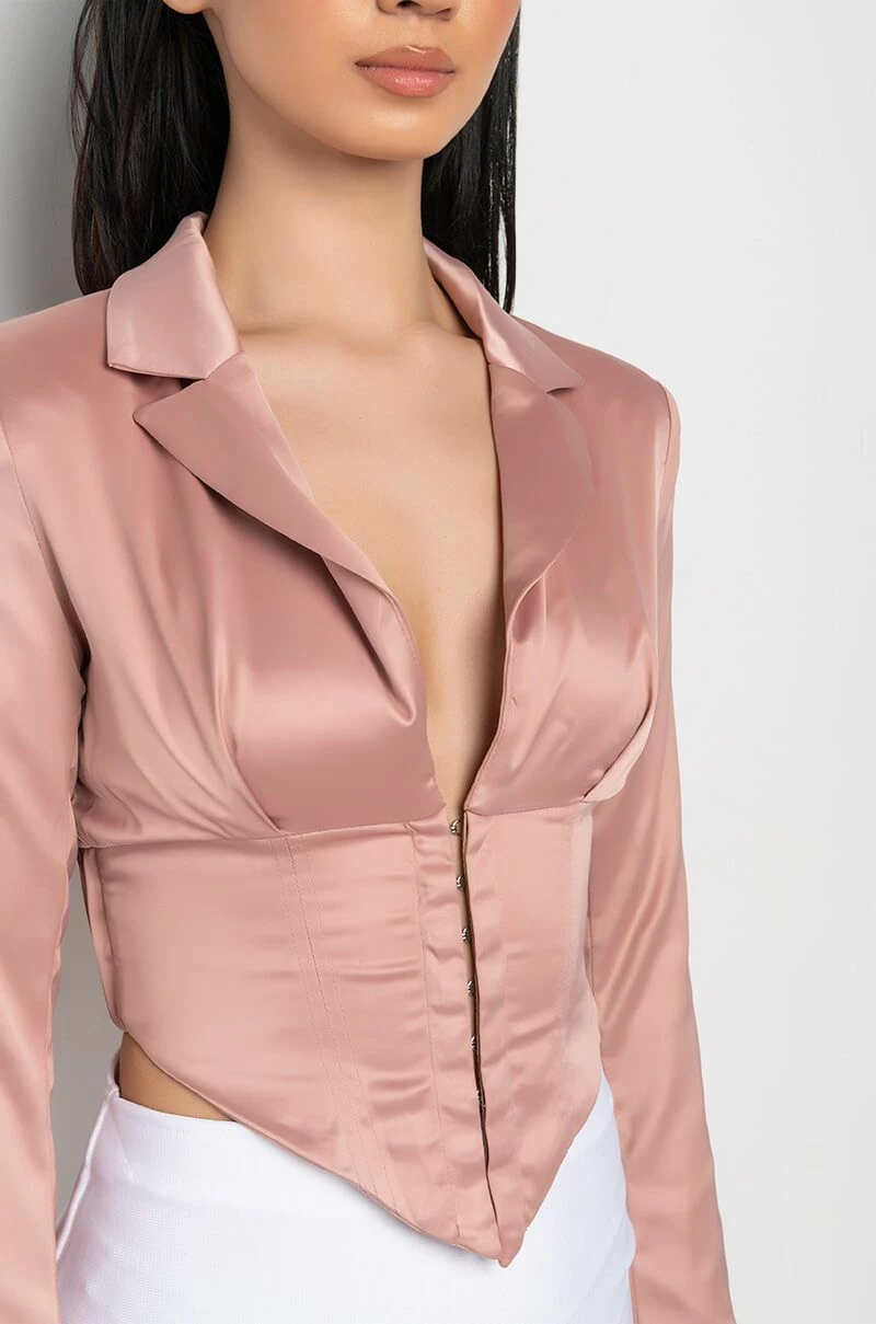 DELETE MY NUMBER SATIN BLOUSE - Image 6