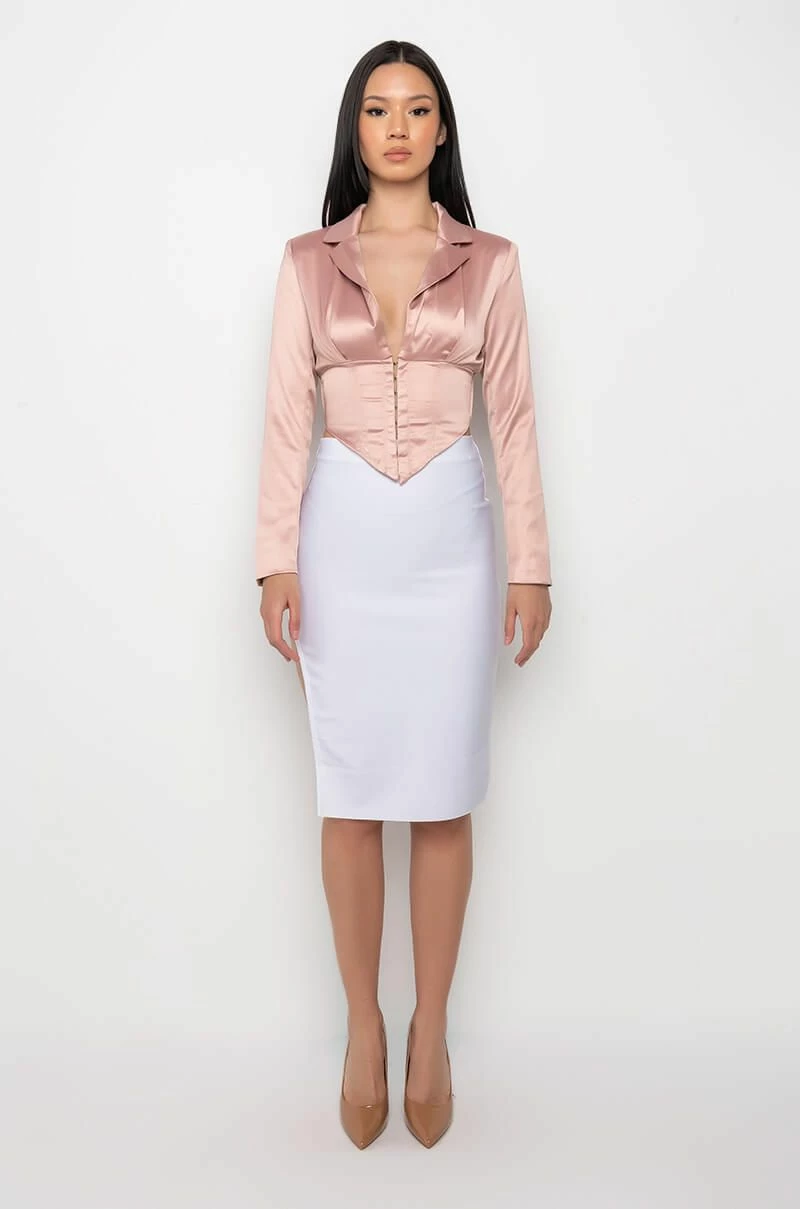 DELETE MY NUMBER SATIN BLOUSE - Image 7