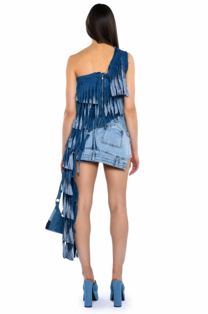 DESTINY DISTRESSED DENIM TOP - Image 6