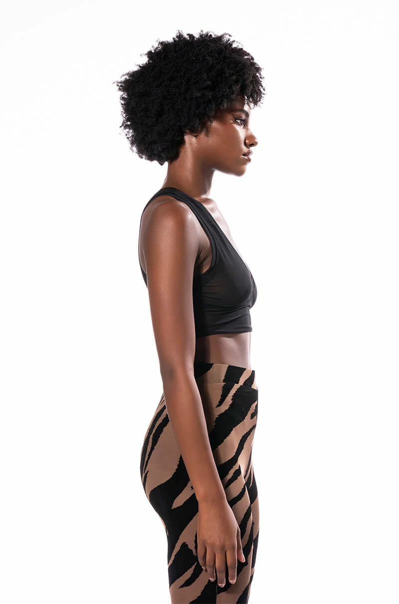 EASY GOING MESH DEEP V BRA TOP - Image 5