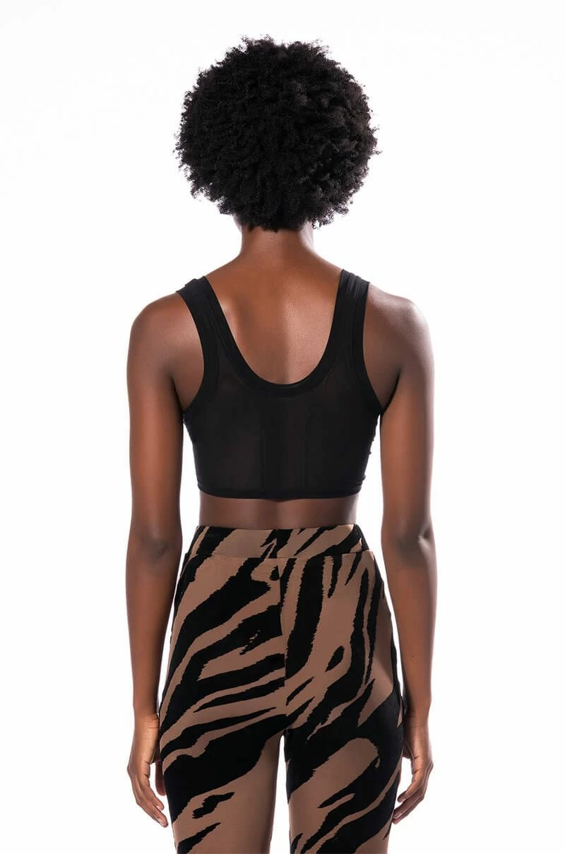 EASY GOING MESH DEEP V BRA TOP - Image 6