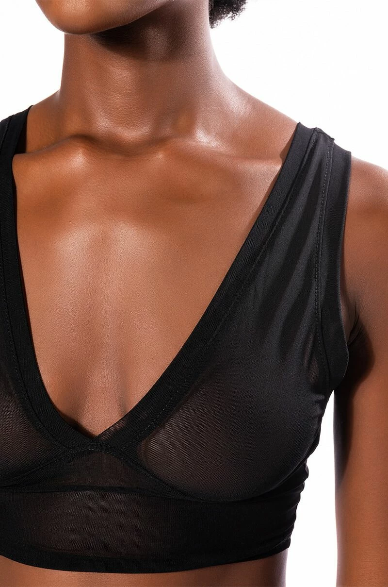 EASY GOING MESH DEEP V BRA TOP - Image 7