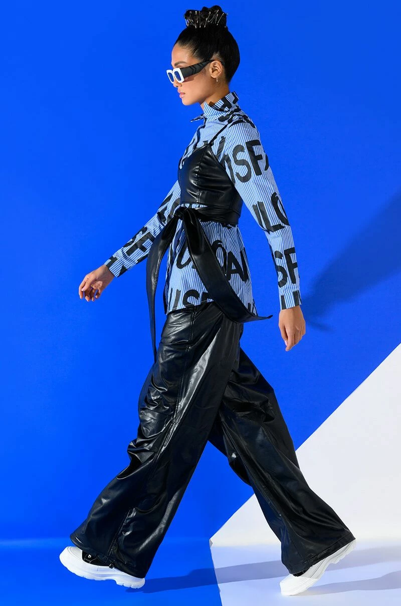 EFFORTLESSLY FAB BRA DETAIL LAYERED BUTTON DOWN BLOUSE - Image 3