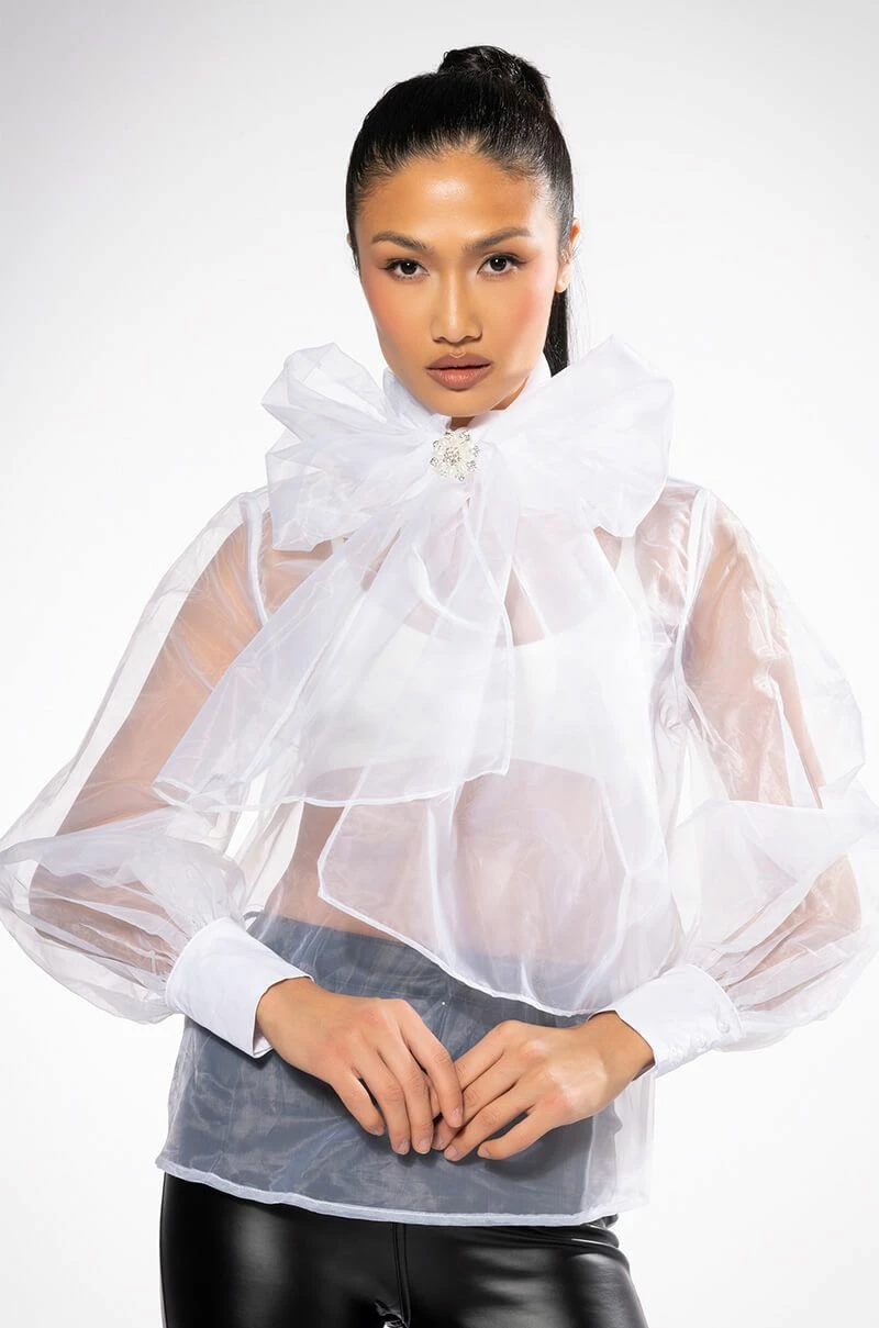 ELIZA MULTI WEAR SHEER BLOUSE - Image 2