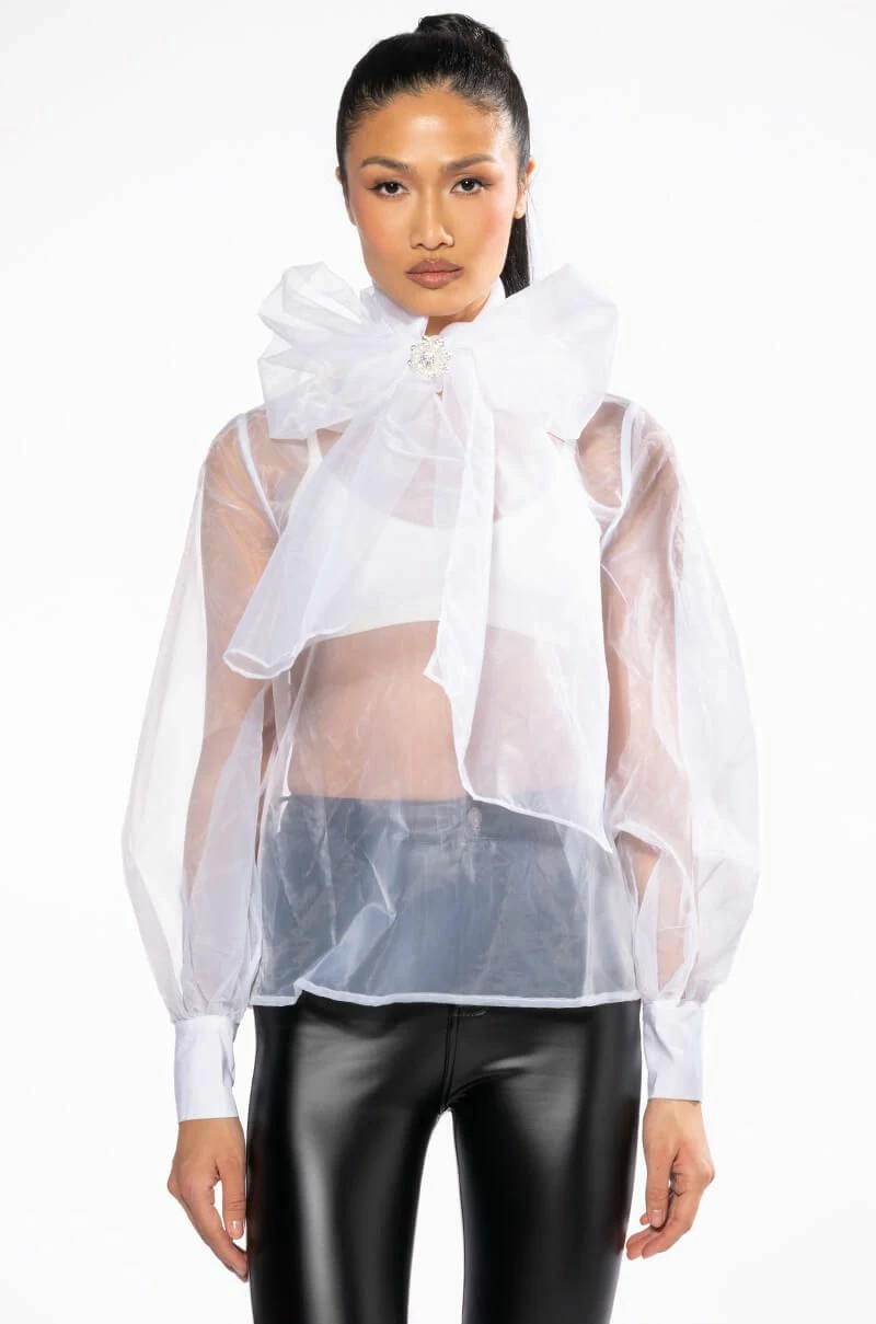 ELIZA MULTI WEAR SHEER BLOUSE - Image 4