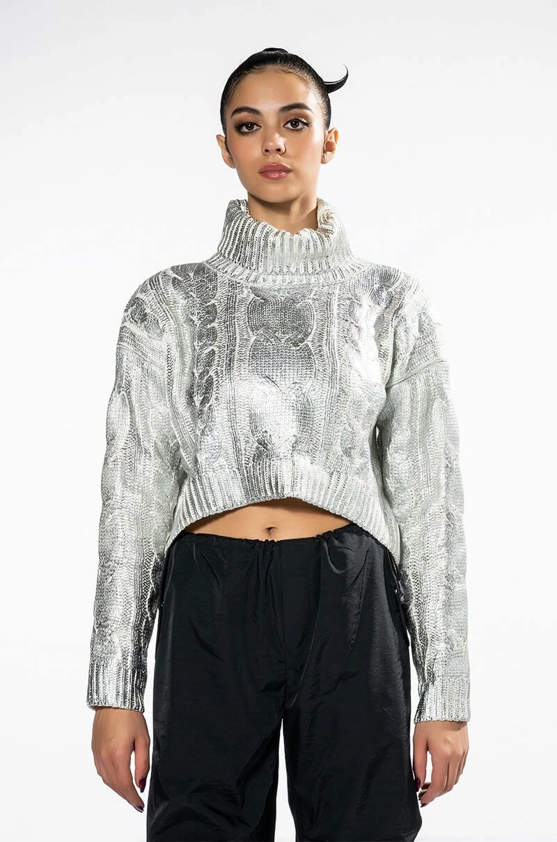 ESME SILVER METALLIC SWEATER - Image 3