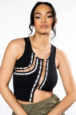 EXPENSIVE TASTE PIN DETAIL TOP