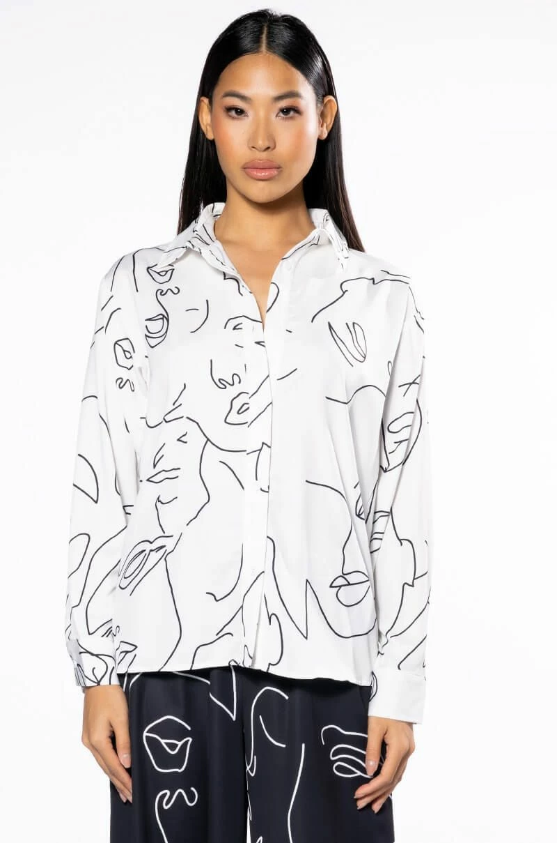 FACES BUTTON DOWN BLOUSE - Image 5