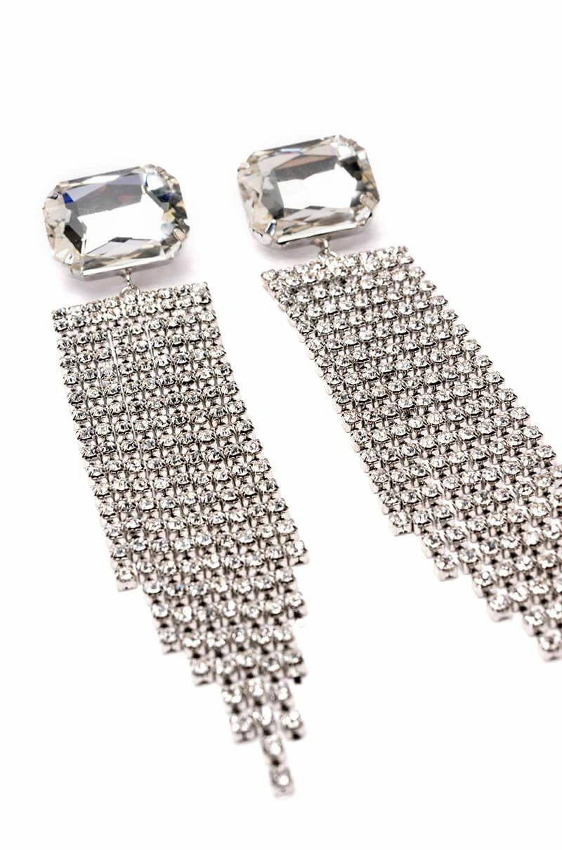 FALLING WATERS EMBELLISHED CHANDELIER EARRINGS - Image 2