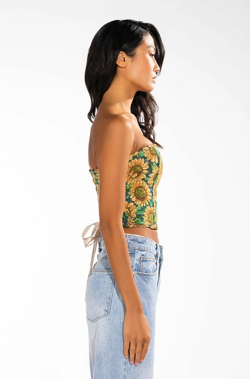 FIELD OF DREAMS BROCADE BUSTIER - Image 5