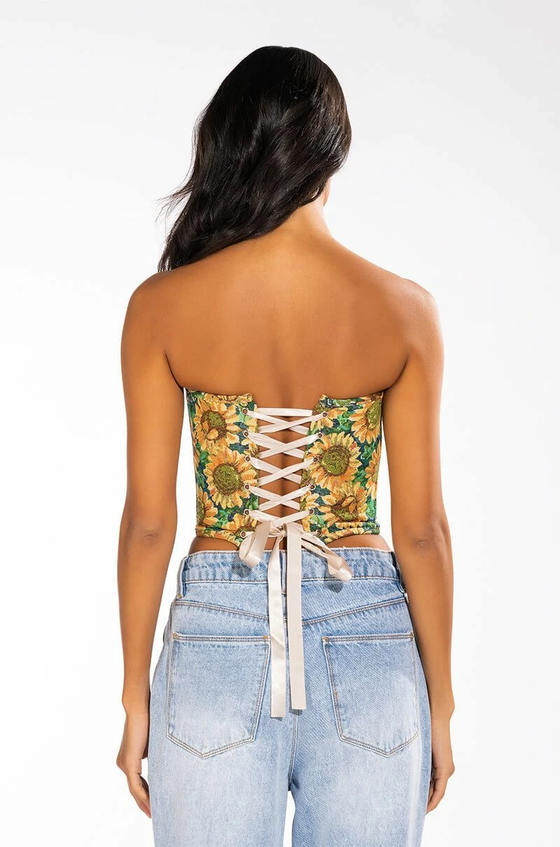 FIELD OF DREAMS BROCADE BUSTIER - Image 6