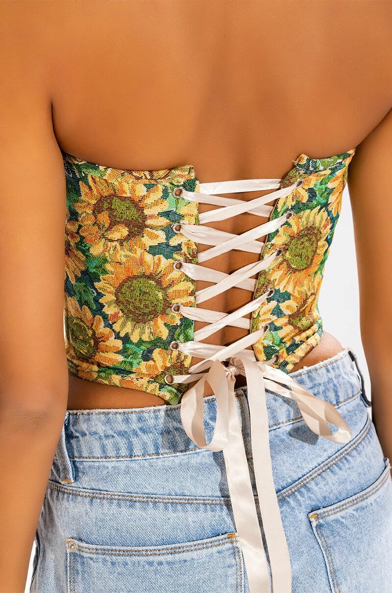 FIELD OF DREAMS BROCADE BUSTIER - Image 7