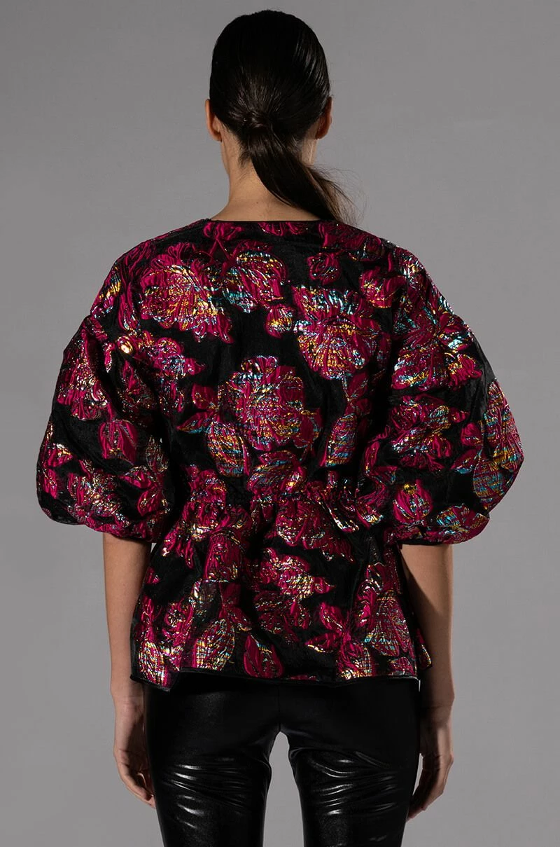FIELD OF ROSES BROCADE BLOUSE - Image 5