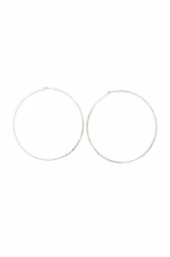 FINE LINE AB 80MM HOOP EARRINGS
