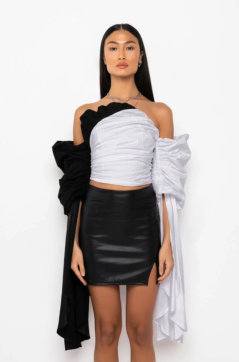 FIRST IMPRESSION CASCADING SLEEVES OFF THE SHOULDER BLOUSE - Image 3