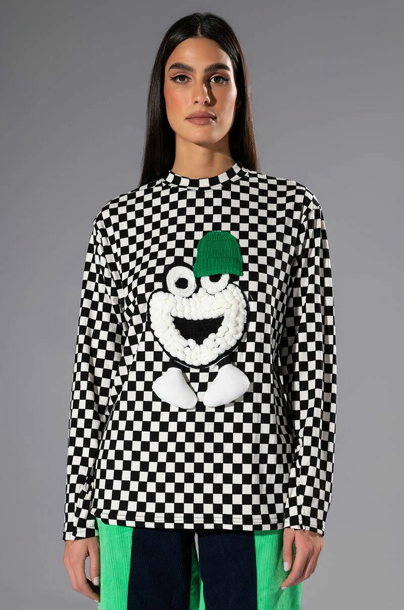 FUN TIMES CHECKERED TOP