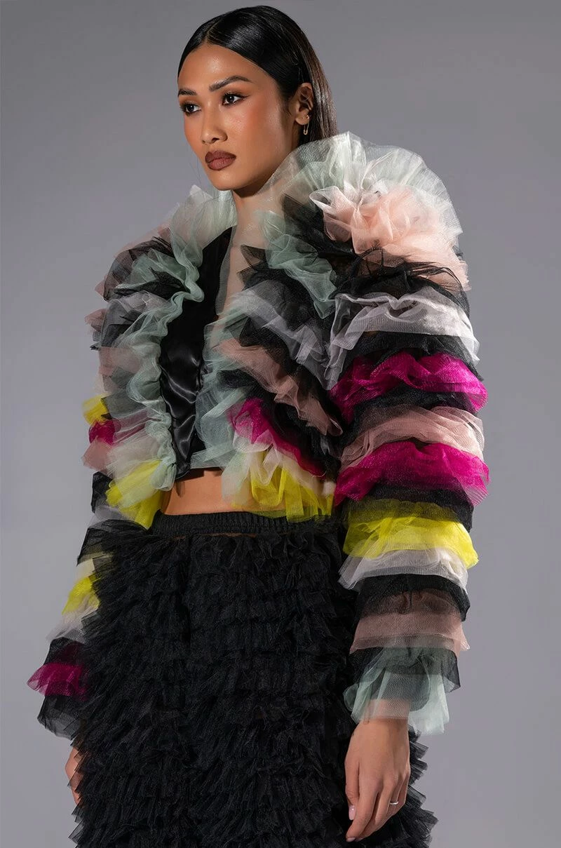 STATEMENT LAYERED RUFFLE BLOUSE - Image 2