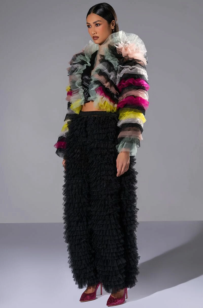 STATEMENT LAYERED RUFFLE BLOUSE - Image 4