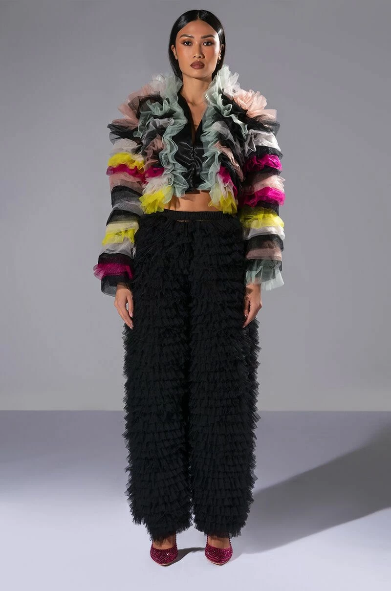 STATEMENT LAYERED RUFFLE BLOUSE - Image 8