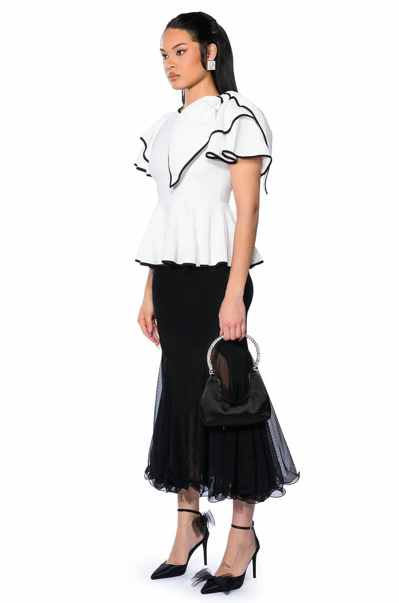 HEAVEN SENT SHORT SLEEVE PEPLUM BLOUSE - Image 3