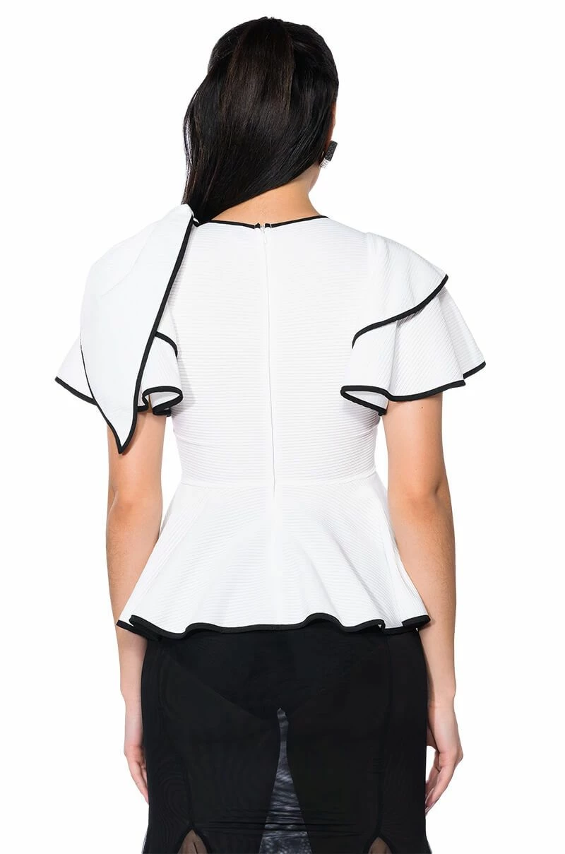 HEAVEN SENT SHORT SLEEVE PEPLUM BLOUSE - Image 6