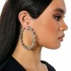 HERE COMES TROUBLE EMBELLISHED HOOPS